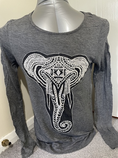 Embroidered Elephant print